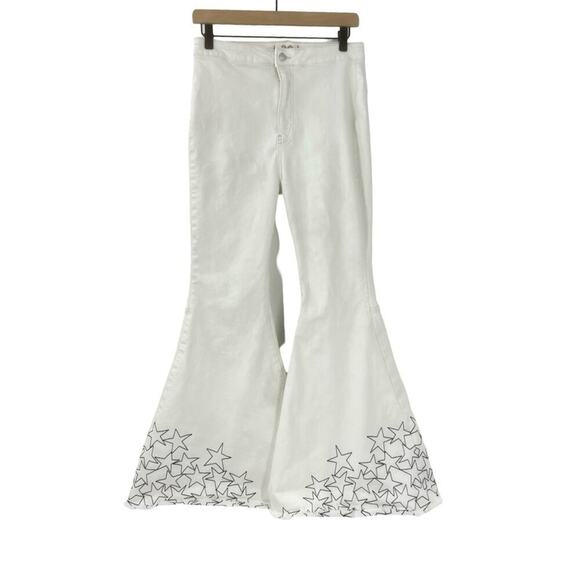 Free People x Zandra Rhodes Just Float On Flare Jeans size 30 - Picture 7 of 11